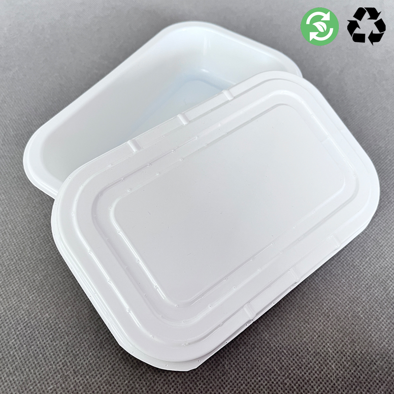 Factory Wholesale Price Black/White Cpet Food Tray With Blister Packaging For Airline